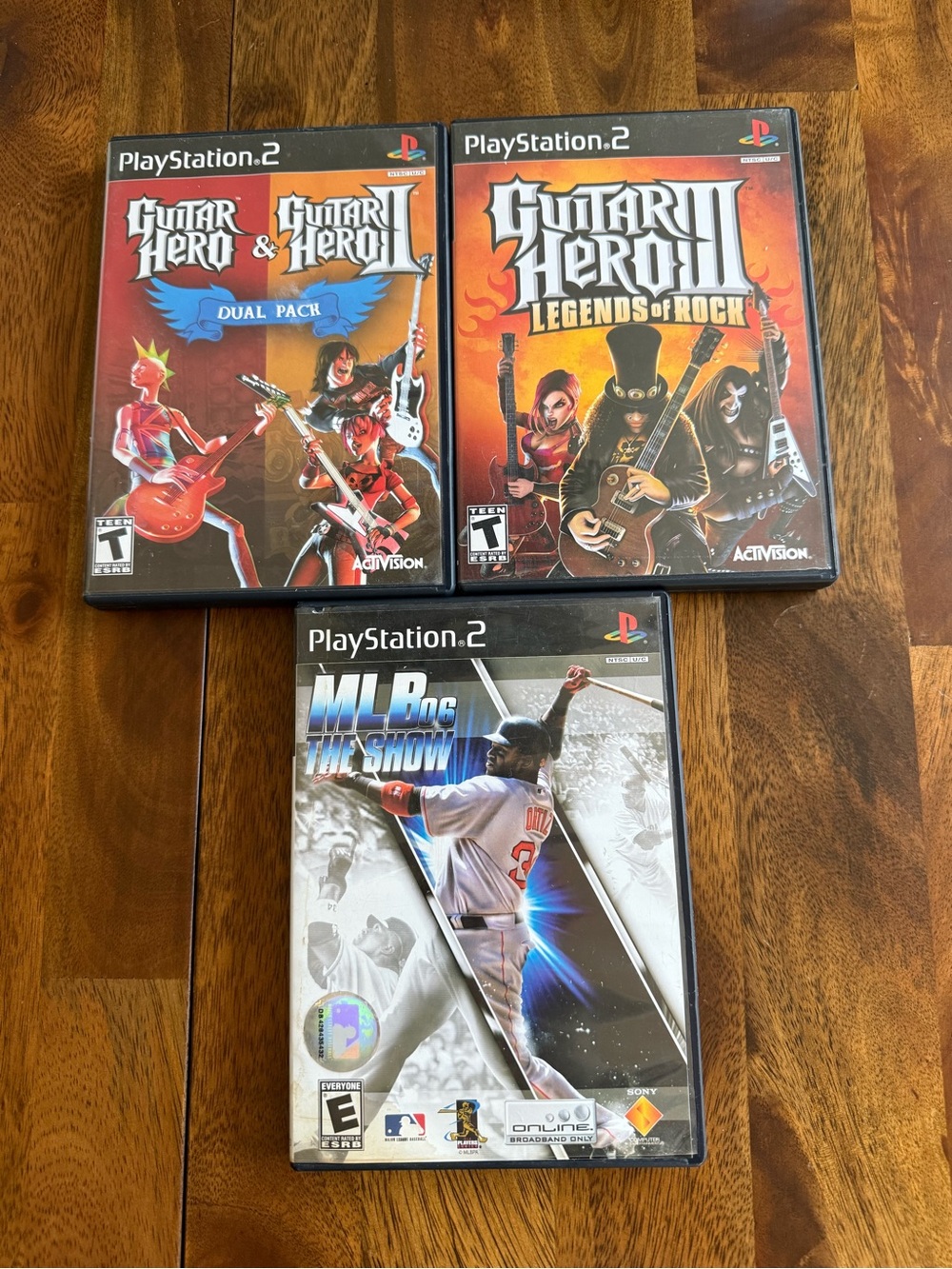 Sony PlayStation 2 - Games - 3 total!  Guitar Hero 1,2 & 3 & MLB 06 The Show!